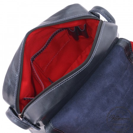  Кожаная сумка "Фрея" (темно-синий) 